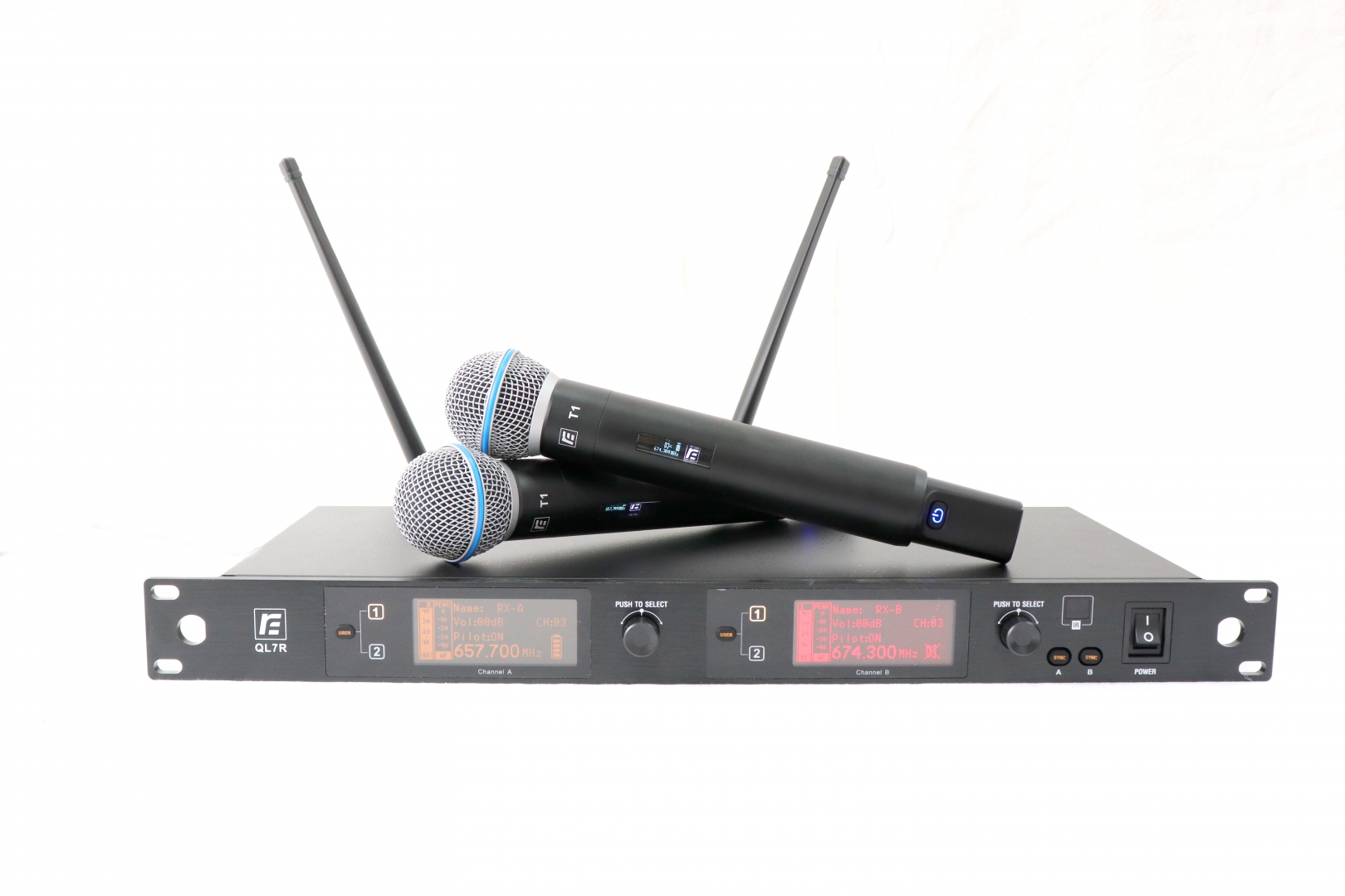 RFIntell QL7R/T1-B 720,500-754,000 МГц 2-канальная радиосистема с 2-мя ручными микрофонами в Нижневартовске