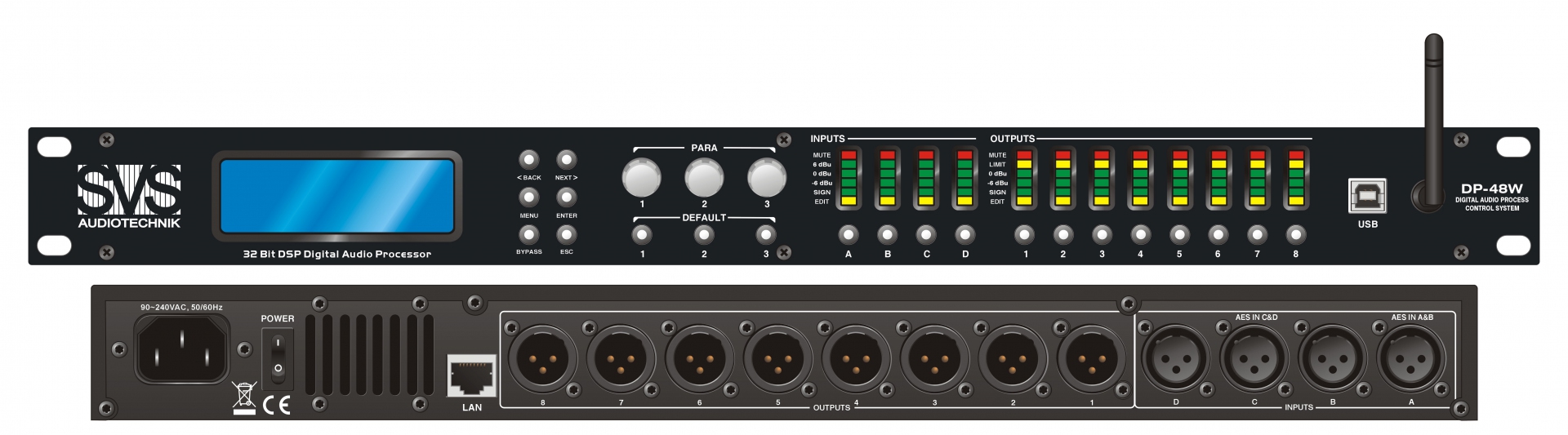 SVS Audiotechnik DP-48W Цифровой процессор: 4 входа 8 выходов в Нижневартовске